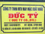Công ty TNHH MTV May Mặc Xuất Khẩu Đức Tỷ