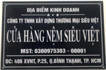 CÔNG TY TNHH XD TM SIÊU VIỆT