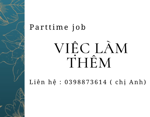 Việc làm thêm cho sinh viên TP,HCM