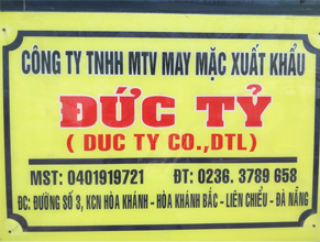 Công ty TNHH MTV May Mặc Xuất Khẩu Đức Tỷ