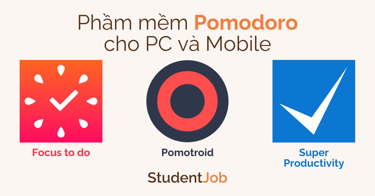 Phầm mềm Pomodoro cho PC và Mobile