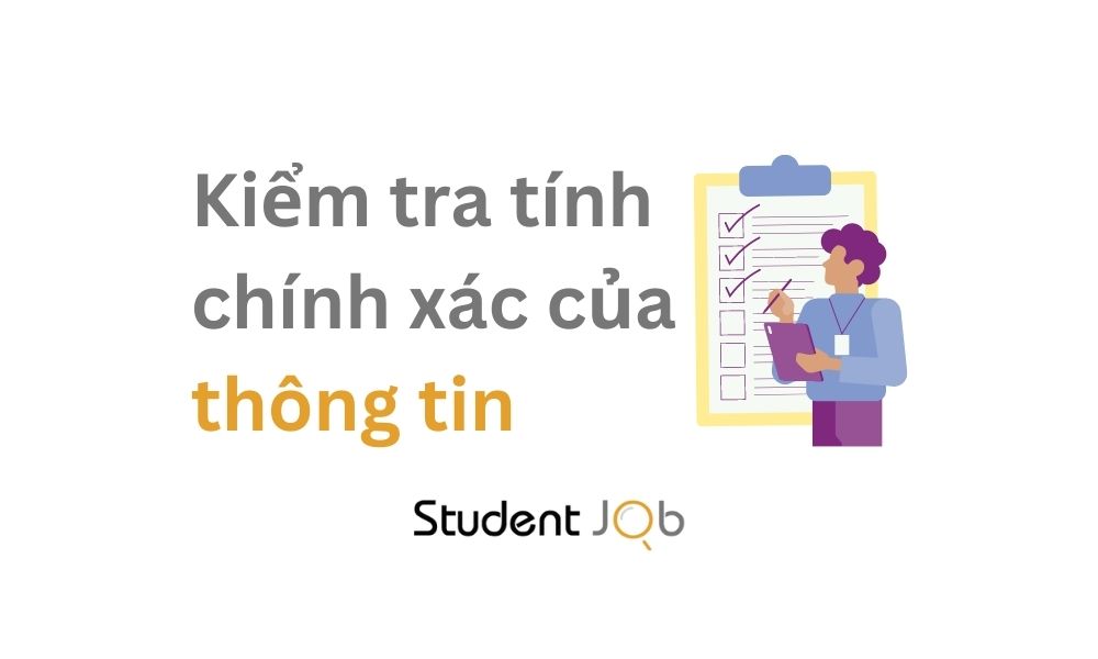 Giải pháp kiểm tra tính chính xác của thông tin