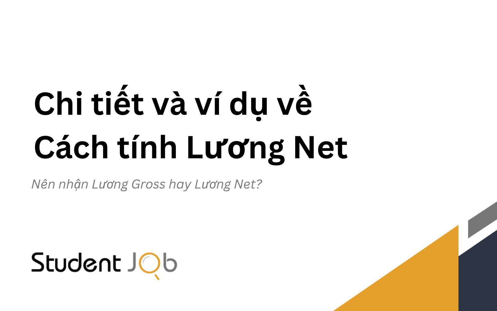 Chi tiết và ví dụ về cách tính Lương Net